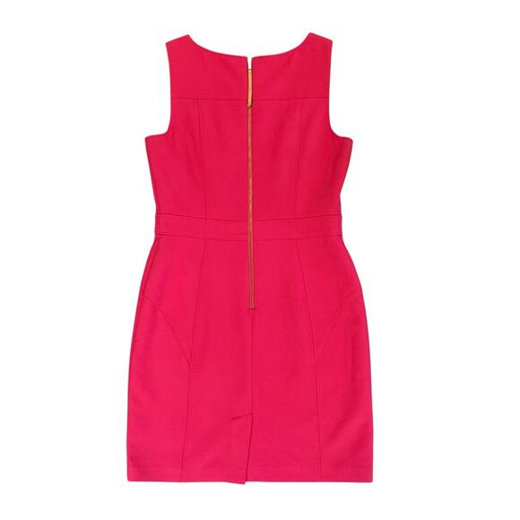 Ann Taylor LOFT Hot Pink Classic Modern Sleeveless Sheath Dress Women’s Size 6 - Picture 4 of 13